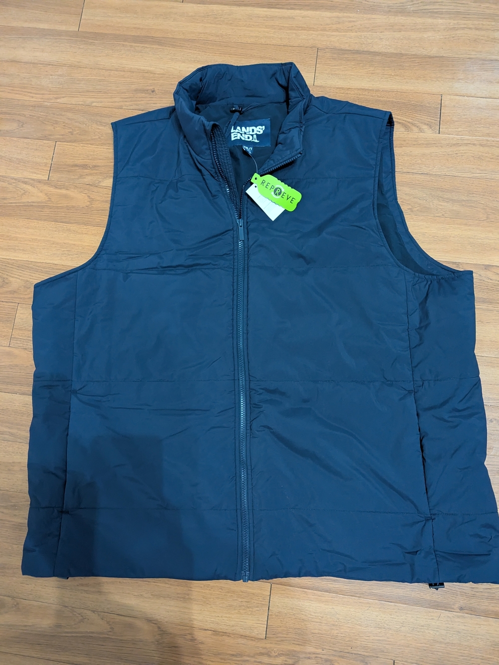Lands' End Men's Dark Blue Quilted Packable Vest